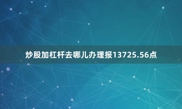 炒股加杠杆去哪儿办理报13725.56点